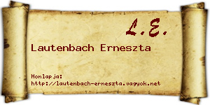 Lautenbach Erneszta névjegykártya